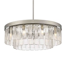 Golden Canada 1768-9 PS-HWG - Golden Lighting Ciara 9-light Chandelier in Peruvian Silver
